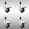 Service Caster 3.5 Inch 316SS Black Poly Swivel 1-1/4 Inch Expanding Stem Caster Set Lock Brake SCC-SS316TTLEX20S3514-PPUB-BLK-114-4 - alternate 1